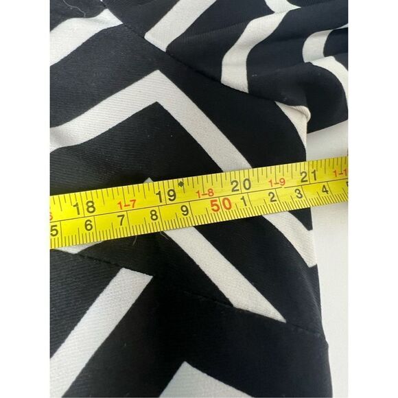 RALPH LAUREN BLACK & WHITE CHEVRON PRINT DRESS W/TIE All-Season Size 16 - Picture 5 of 12